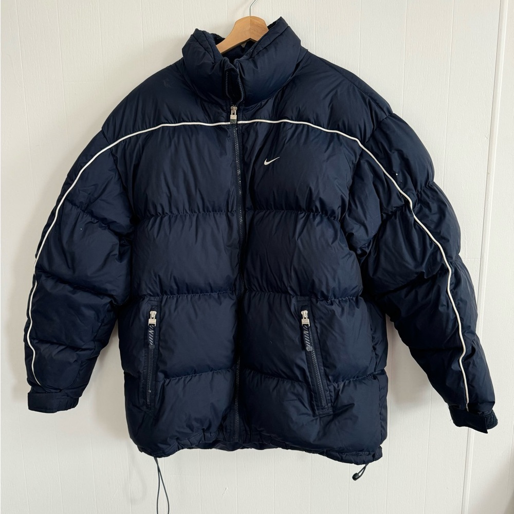 VTG Nike Puffer Jacket Navy Blue